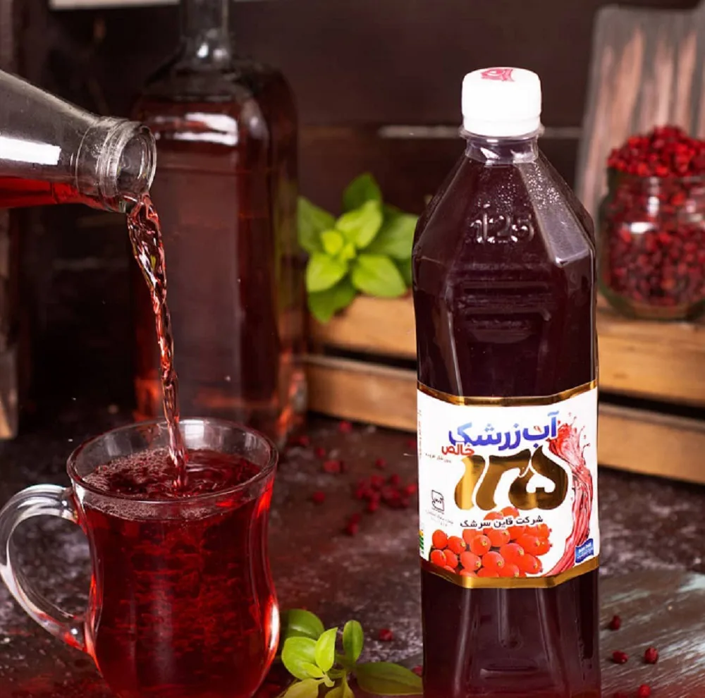 آب زرشک خالص 125 - 1000 میلی لیتر بسته 12 عددی