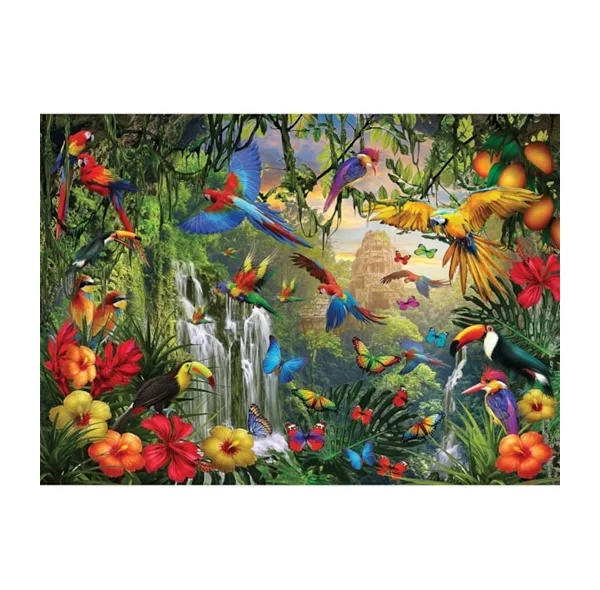 پازل 500 تکه یوروگرافیکس پازلز مدل Tropical Bird Paradise مناسب نوجوان و بزرگسال