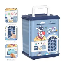 اسباب بازی مدل قلک رمز دار گاوصندوقی طرح فضا نورد اثر انگشتی کد SAFE.BOX-TRB
