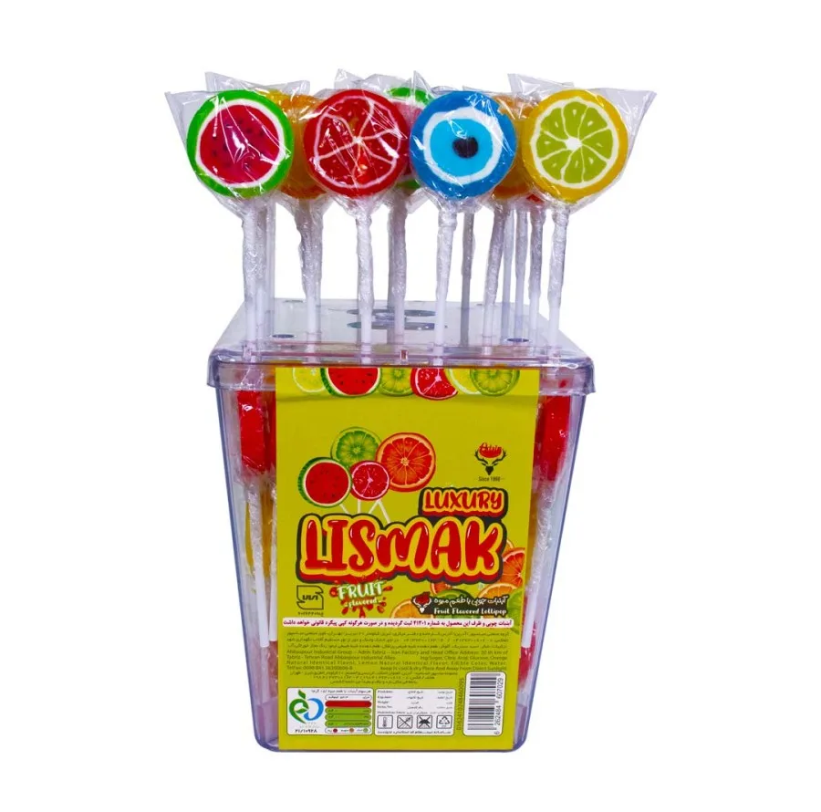 آبنبات چوبی با طعم میوه آدرین بسته 50 عددی