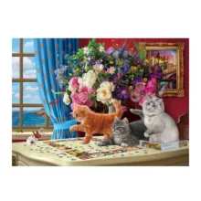 پازل 1000 تکه یوروگرافیکس پازلز مدل Puzzling Cats كد 5914 مناسب نوجوان و بزرگسال