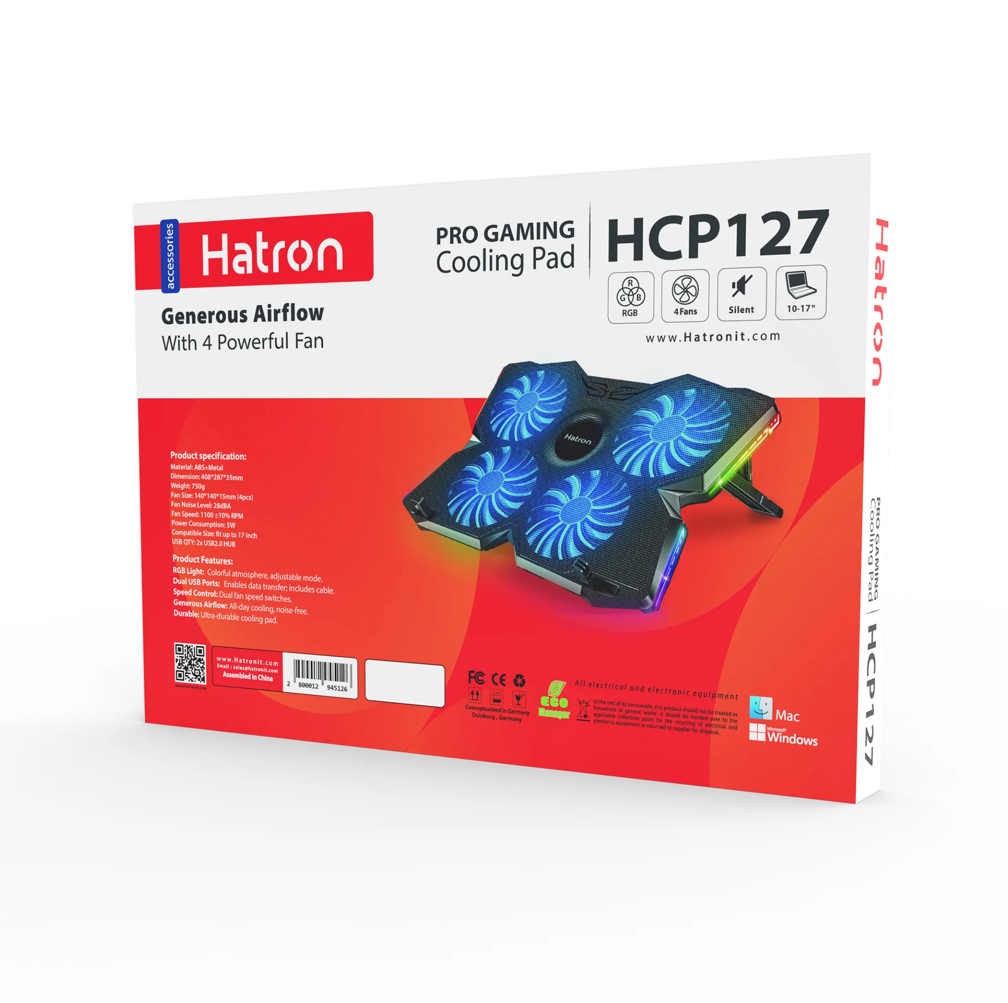 پایه خنک کننده لپ تاپ هترون مدل HCP127