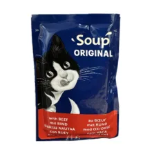 سوپ گربه بالغ فلیکس مدل Soup Original با طعم بره، مرغ، گوشت گاو وزن 288 گرم بسته 6 عددی