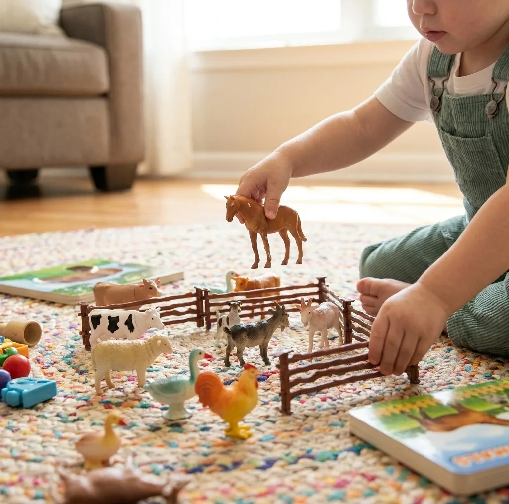 فیگور نیکی تویز طرح حیوانات اهلی مدل FARM ANIMALS بسته 14 عددی