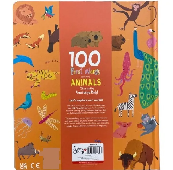 کتاب First Words Exploring Animals 100 اثر Anastasiya Rudyk انتشارات Sweet Cherry