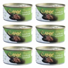 کنسرو گوشت تکه ای گوسفند بهین – 180 گرم بسته 6 عددی