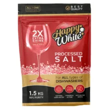 نمک ماشین ظرفشویی هپی وایت مدل Processed Salt وزن 1.5 کیلوگرم