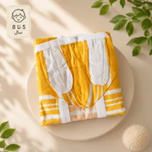 حوله پالتویی کودک مدل خرگوشی سایز 75x105 سانتی‌متر