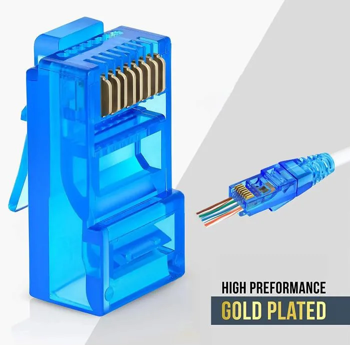 سوکت شبکه Cat6 مدل BRJ45 بسته 100 عددی