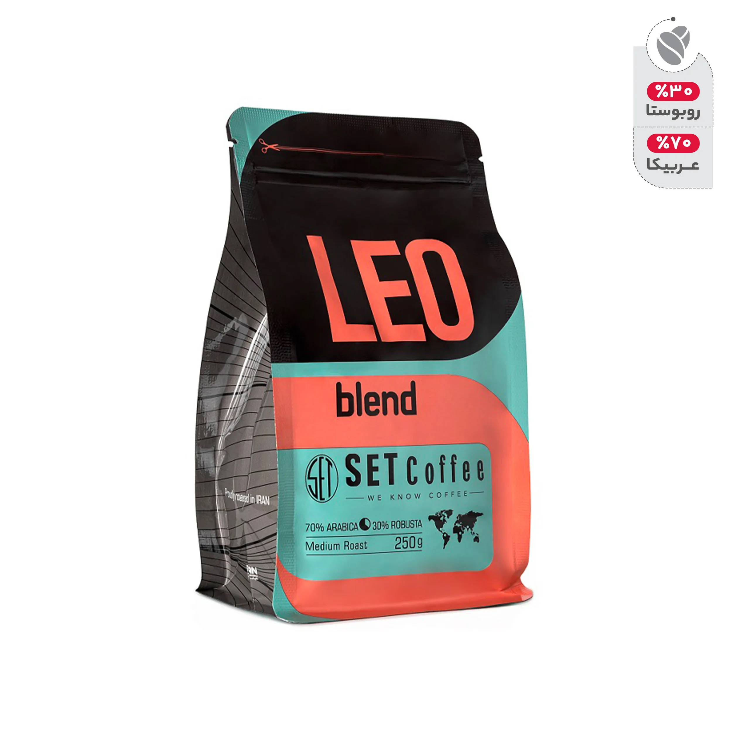 دانه قهوه لئو قهوه ست - 250 گرم