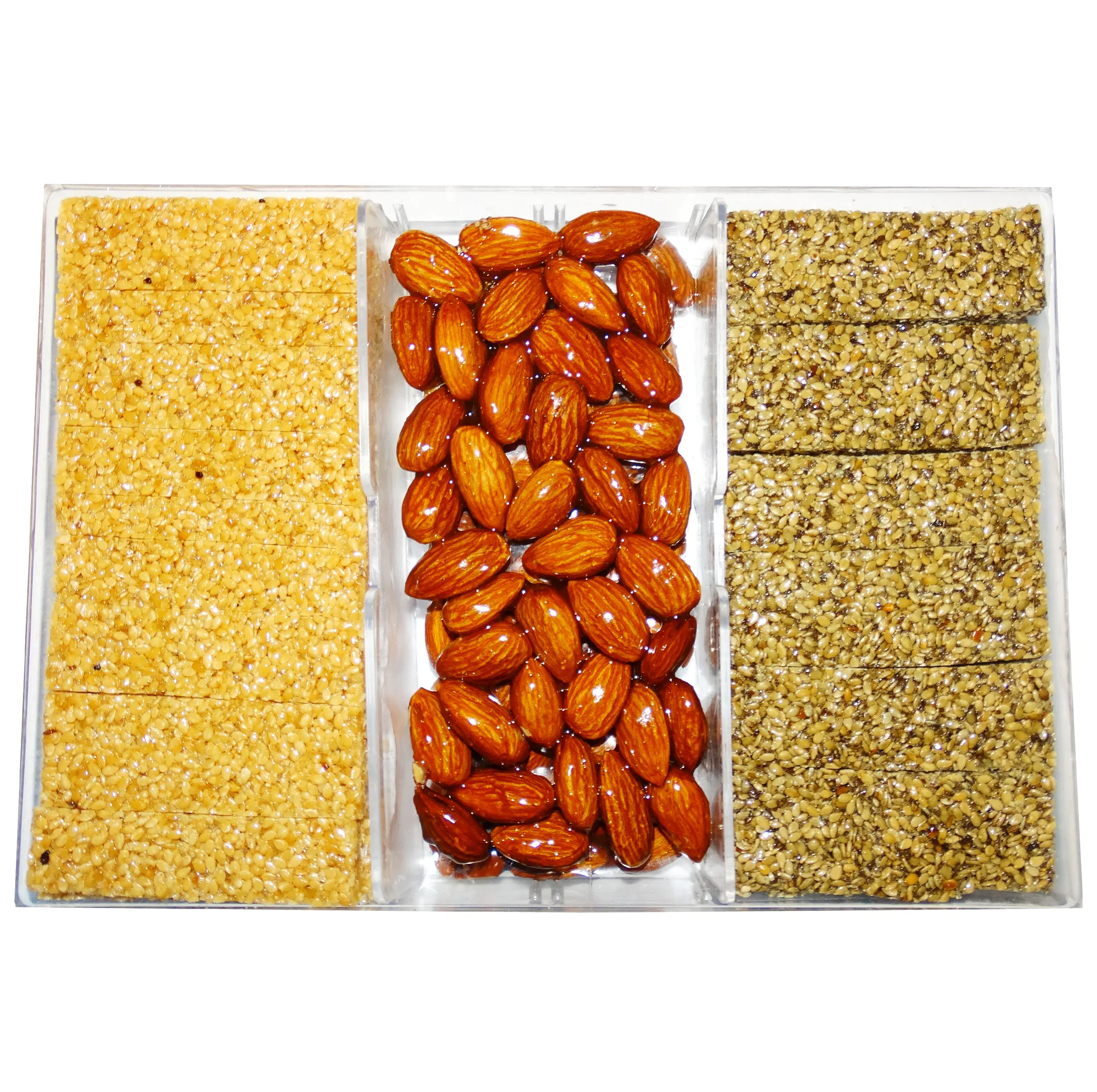 سوهان عسلی مغز بادام و کنجد - 500 گرم