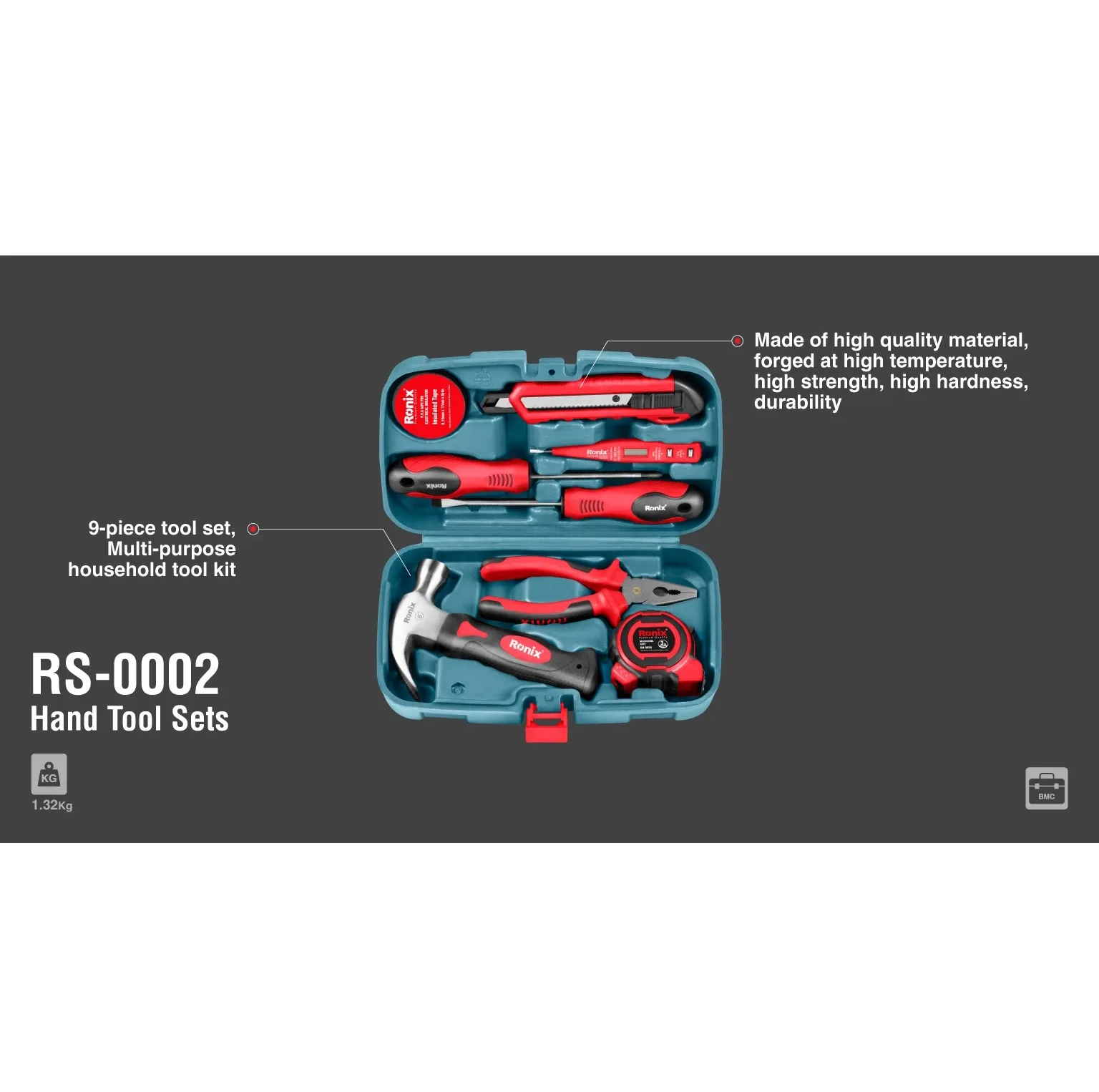 مجموعه 8 عددی ابزار رونیکس مدل RS-0002