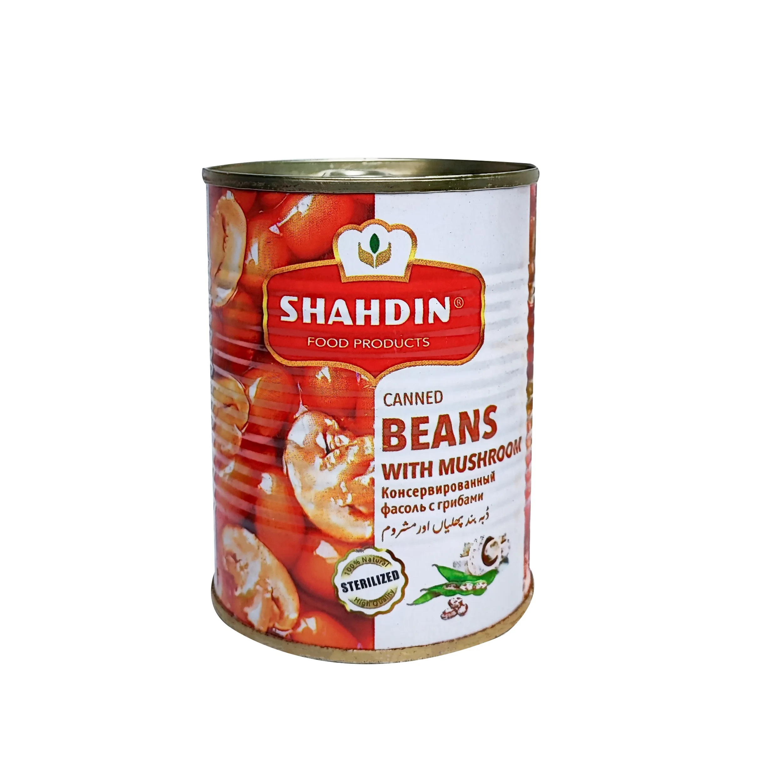 کنسرو لوبیا چیتی با قارچ شهدین - 370 گرم بسته 6 عددی