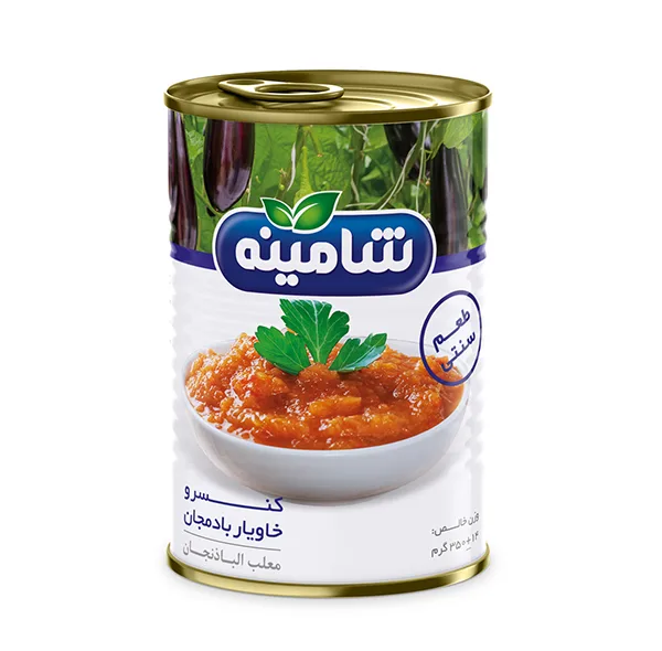 کنسرو خاویار بادمجان شامینه - 350 گرم بسته 6 عددی