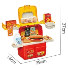 ست اسباب بازی آشپزخانه ناب سل مدل  کوله پشتی فست فود 37 تکه 37PCS FAMILY HAMBURGER CHILDREN HOUSE