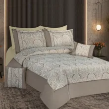 سرویس روتختی 2 نفره 8 تکه مدل مخمل ترک طرح داموس