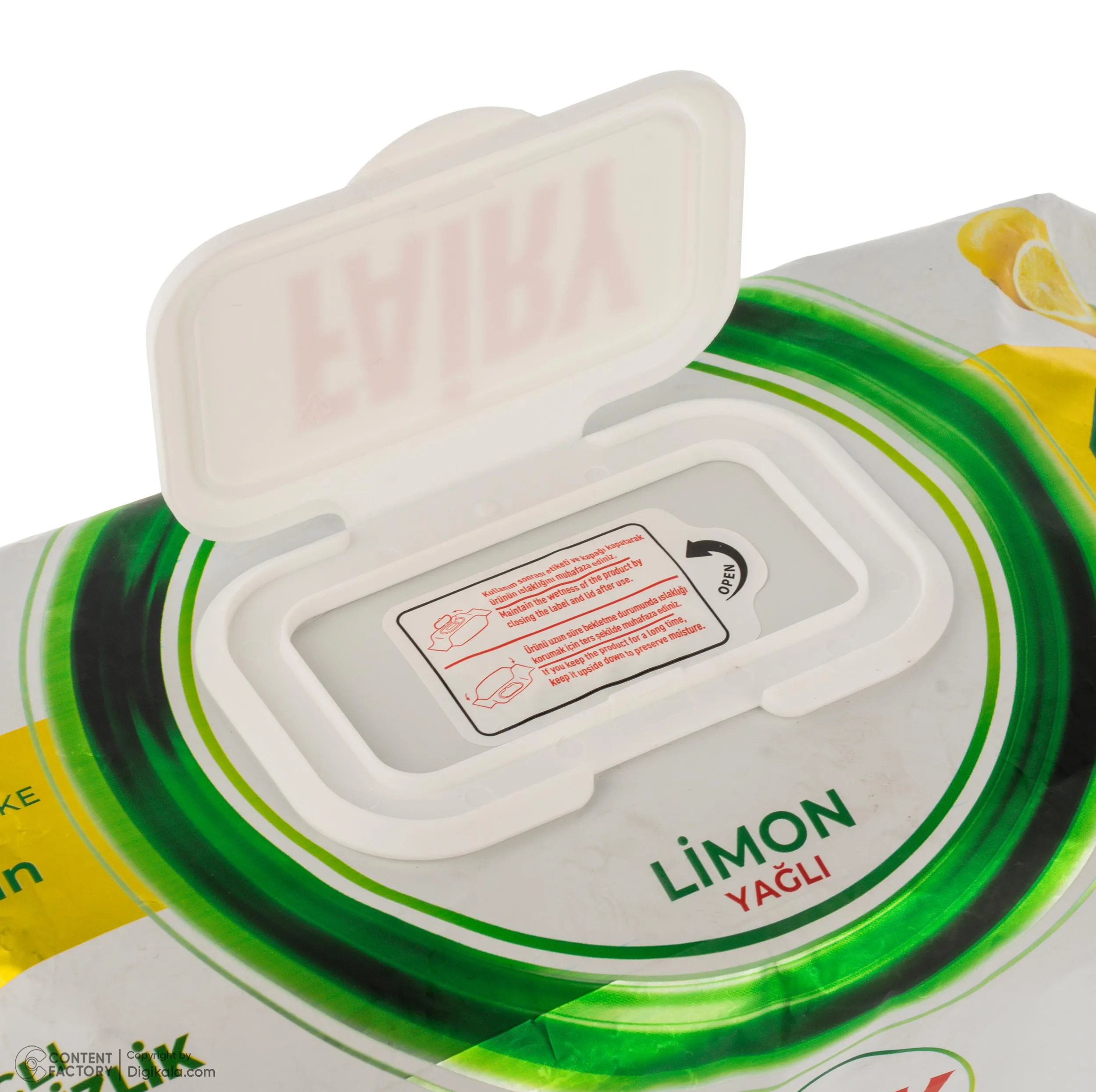 دستمال مرطوب تمیز کننده سطوح فیری مدل Limon بسته 100 عددی