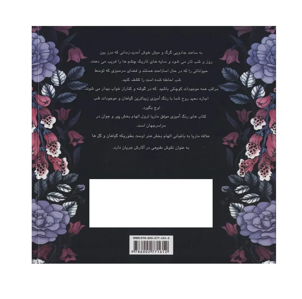 کتاب دنیای هنر آرامش ذهن در شب با رنگ آمیزی اثر ماریا تروله نشر بین الملل حافظ