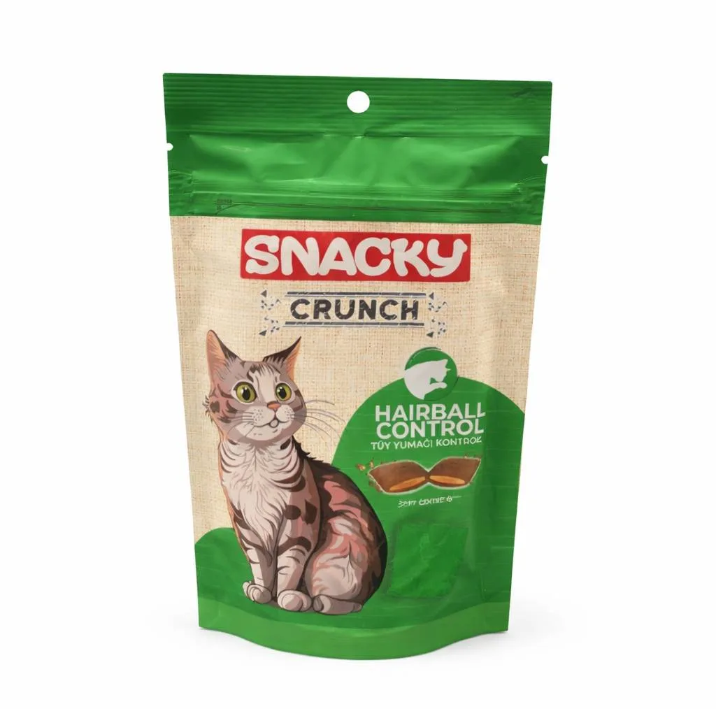 تشویقی گربه اسنکی مدل Crunch طعم مرغ و ماهی وزن 240 گرم مجموعه 4 عددی