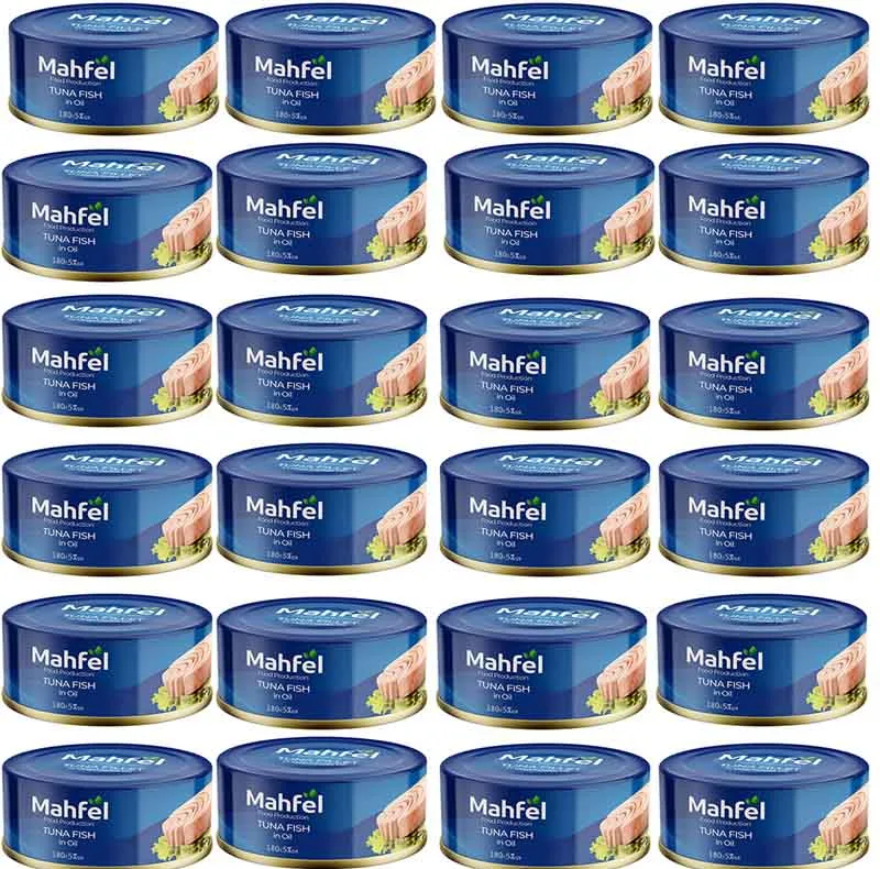 کنسرو ماهی گیدر و هوور در روغن محفل - 180 گرم بسته 24 عددی