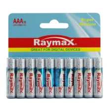 باتری نیم قلمی رایمکس مدل Super Alkaline بسته 10 عددی