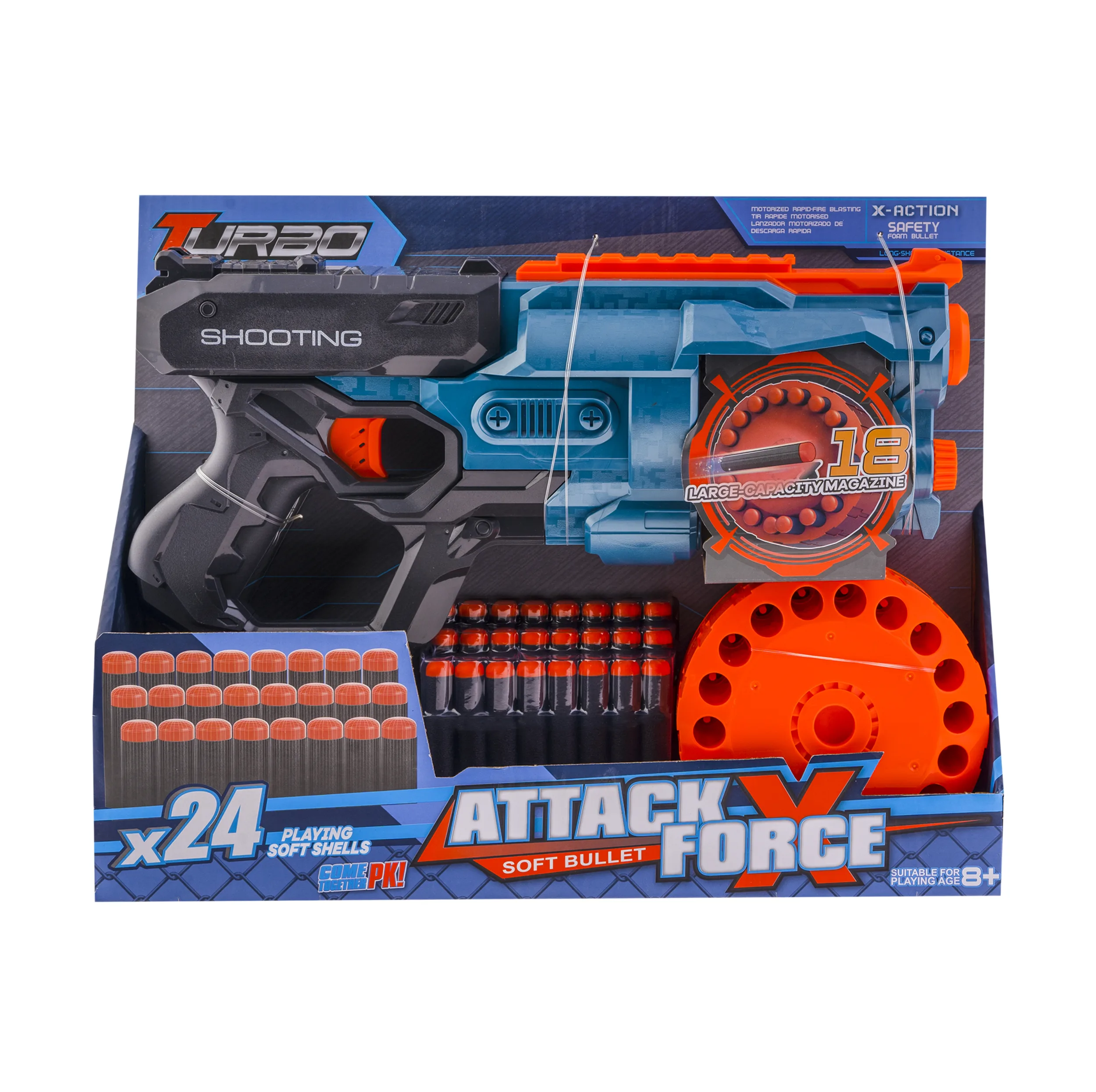 تفنگ بازی مدل TURBO ATTACK کد X-323