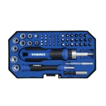 پیچ گوشتی جغجغه ای ساعتی و سری بکس ویوارکس مدل vr5565-sd مجموعه 55 عددی