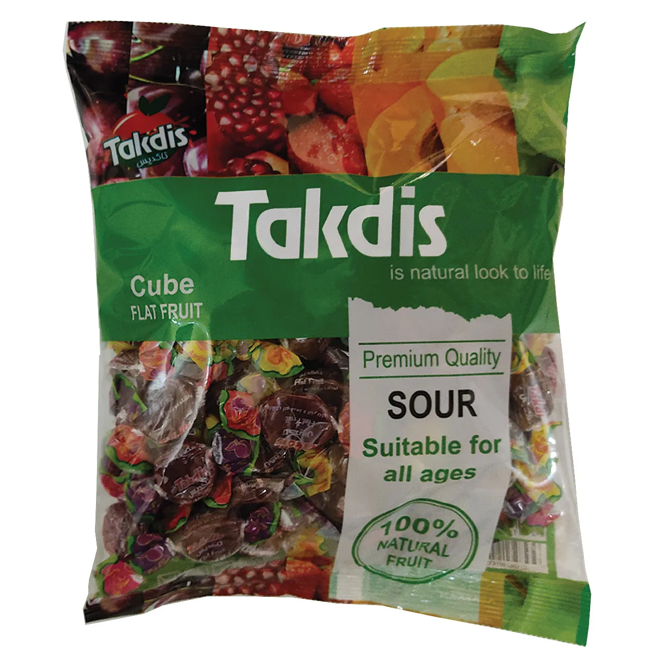 تافی ترش میوه ای تاکدیس - 1000 گرم