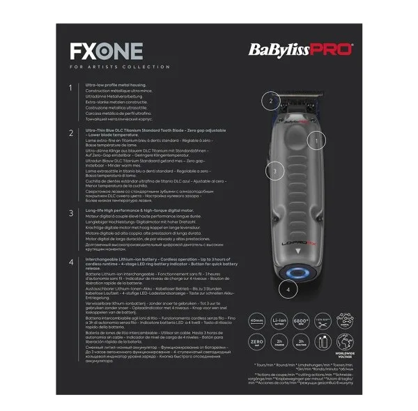 ماشین اصلاح موی صورت شارژی بابیلیس پرو مدل FX729E