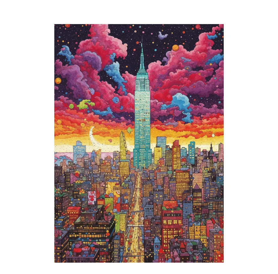پازل 1000 تکه آرت پازل مدل Colorful Metropolis ,New York كد 41030 مناسب نوجوان و بزرگسال