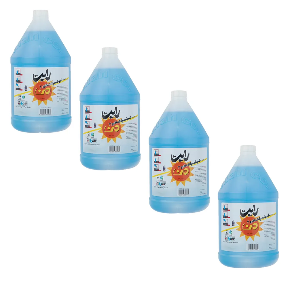 شیشه پاک کن من مدل ALICH حجم 4 لیتر مجموعه 4 عددی
