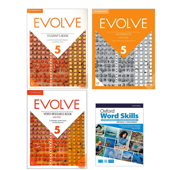 کتاب Evolve 5 و Oxford Word Skills Advanced 2nd اثر جمعی از نویسندگان انتشارات دانشگاه کمبریج 4 جلدی