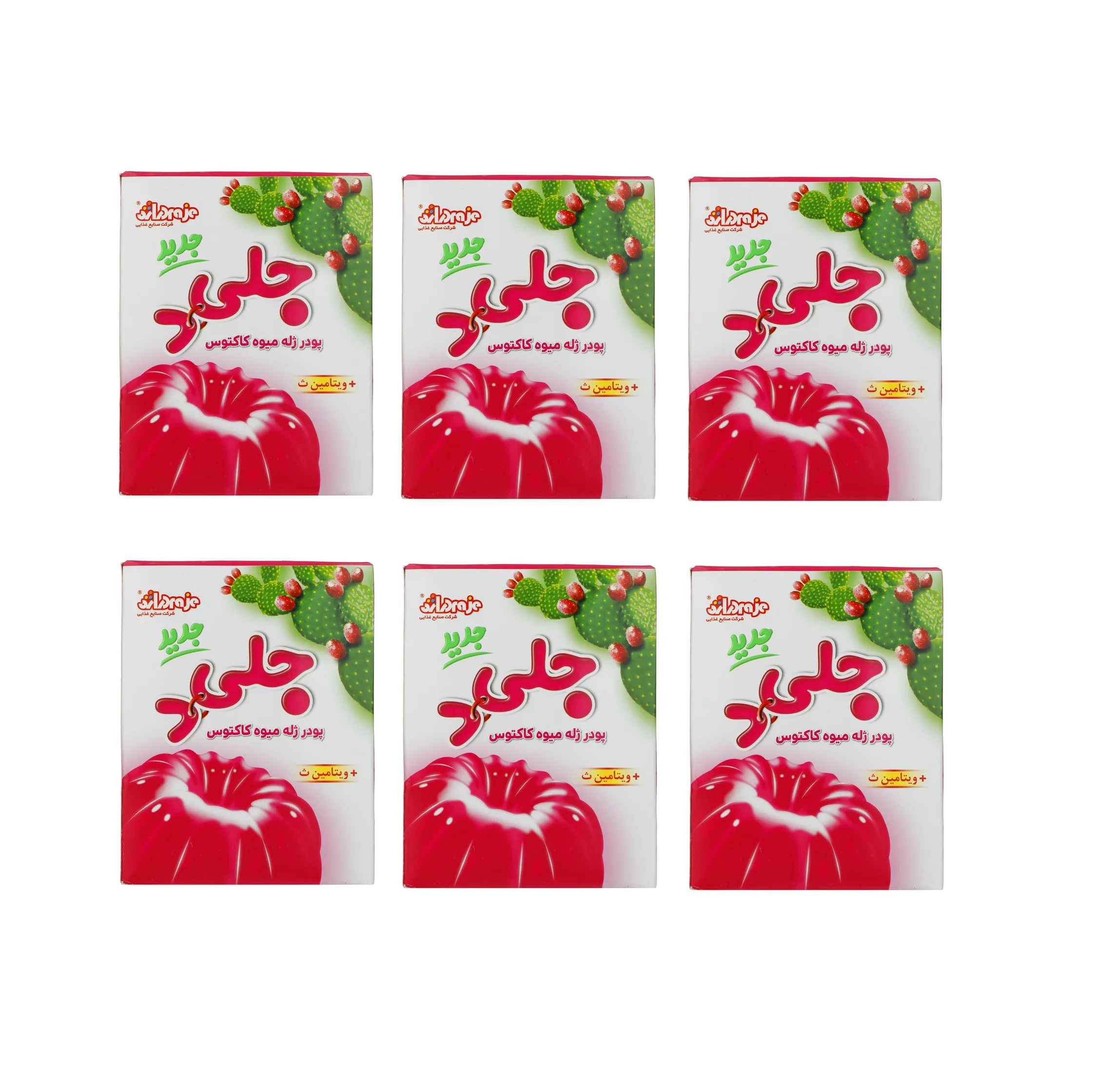 پودر ژله میوه کاکتوس دراژه - 100 گرم بسته 6 عددی