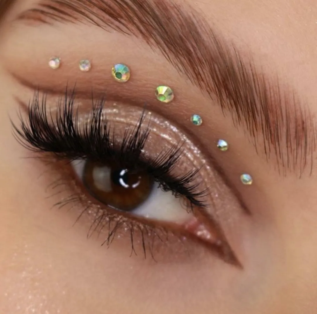 نگین صورت مدل چسبی مروارید و نگین کد ۱۲ بسته ۳۲۰ عددی