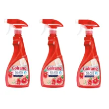 شیشه پاک کن گلرنگ مدل گلها حجم 500 میلی لیتر مجموعه 3 عددی