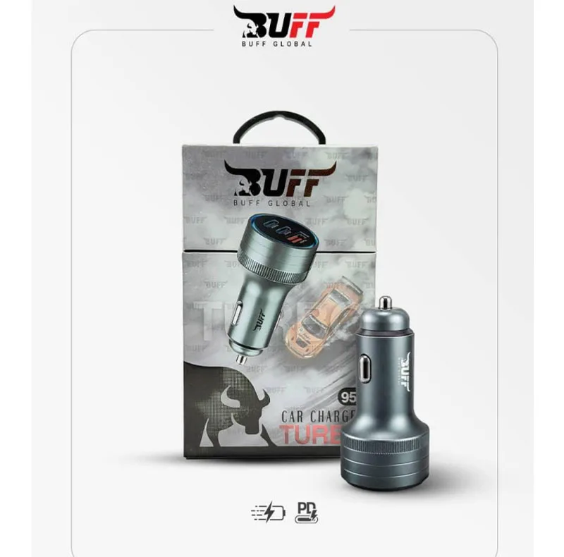 شارژر فندکی 45 وات 3 پورت بوف گلوبال مدل TURBO