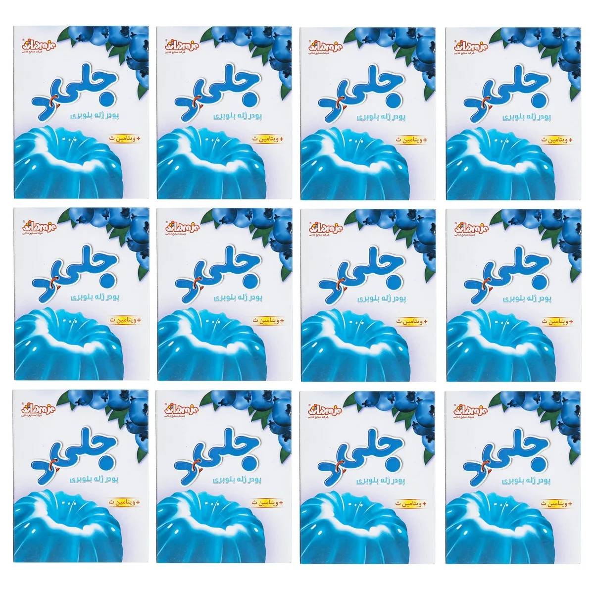 پودر ژله بلوبری جلید دراژه - 100 گرم بسته 12 عددی