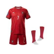 ست 3 تکه لباس ورزشی پسرانه مدل تیم ملی پرتغال طرح رونالدو جام جهانی 2026