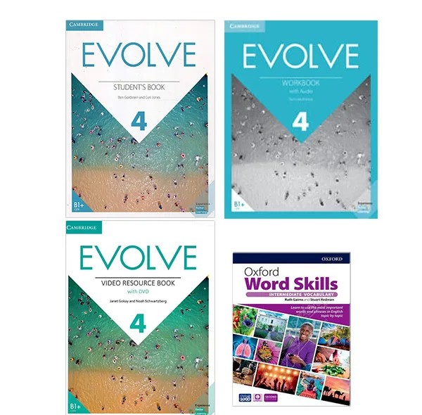 کتاب Evolve 4 و Oxford Word Skills Intermediate 2nd اثر جمعی از نویسندگان انتشارات دانشگاه کمبریج 4 جلدی