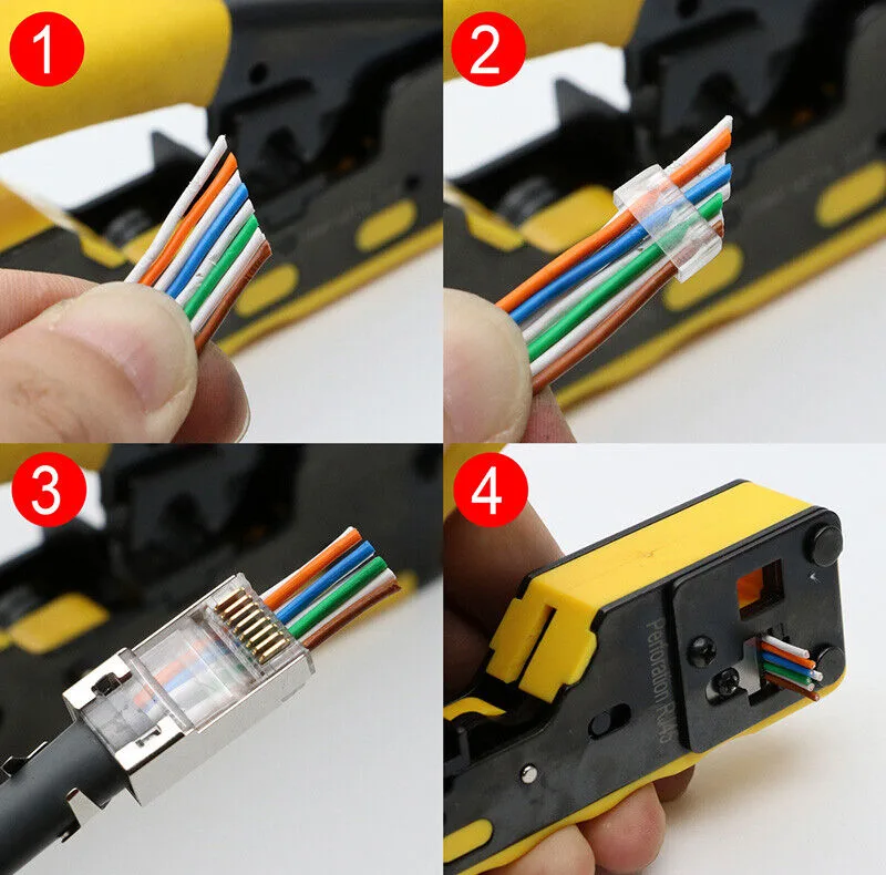 آچار سوکت زن شبکه مدل OPEN END-CAT7 به همراه تیغ بسته 3عددی