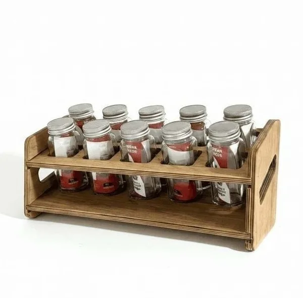 ست جای ادویه 10 پارچه کد Mak-10 به همراه استند