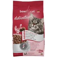 غذای خشک گربه بالغ بوی کت مدل Delicaties طعم مرغ و برنج وزن 5 کیلوگرم