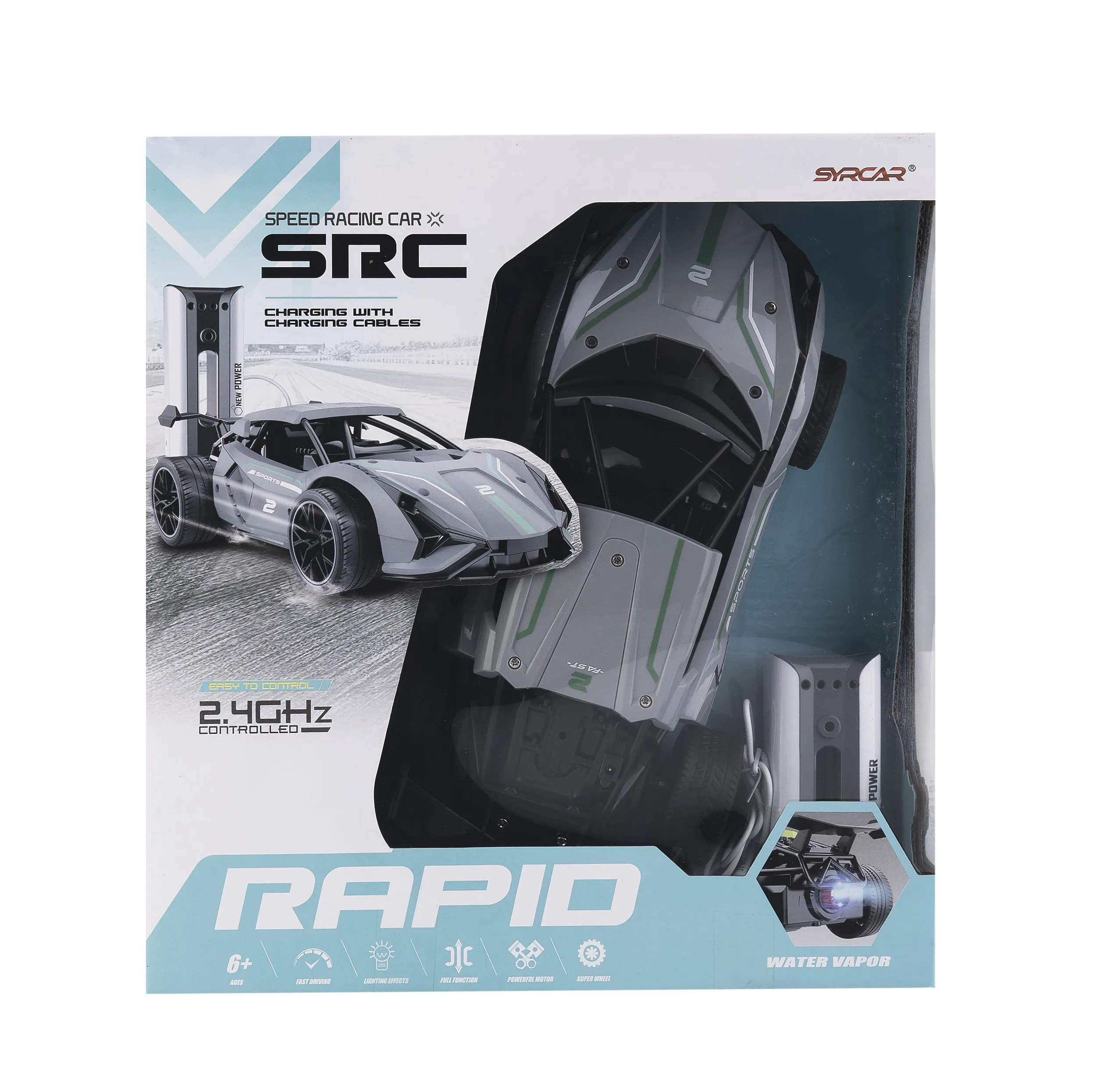 ماشین بازی کنترلی مدل مسابقه ای سرعتی دودزا کد SRC-772