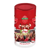 کنسرو ماهی تون در روغن طبیعت – طرح پرسپولیس وزن 180 گرم بسته 6 عددی