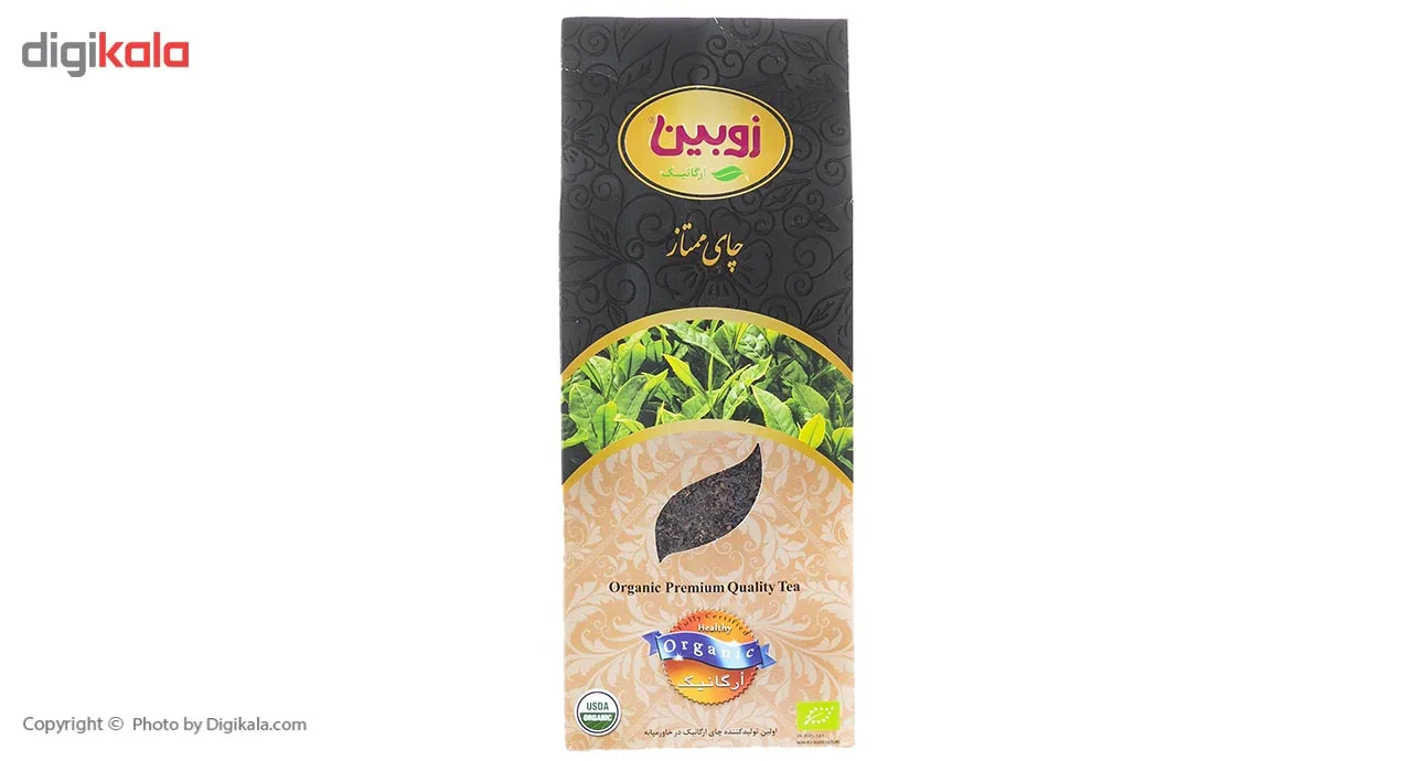 چای سیاه ممتاز ارگانیک زوبین مقدار 400 گرم