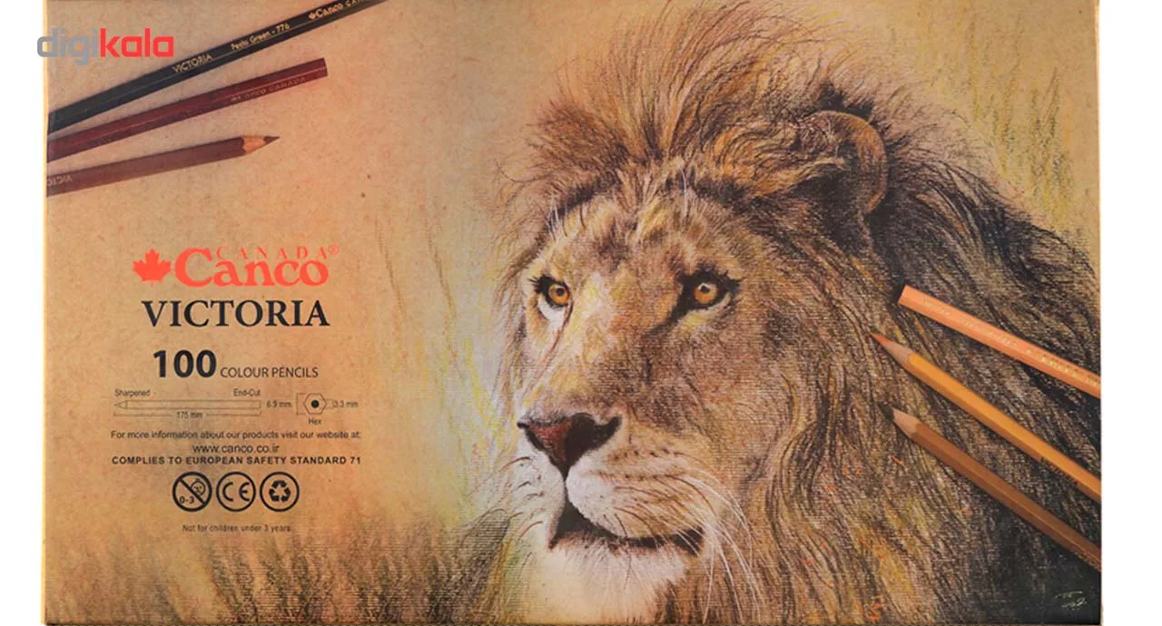 مداد رنگی 100 رنگ جعبه چوبی کنکو مدل ویکتوریا