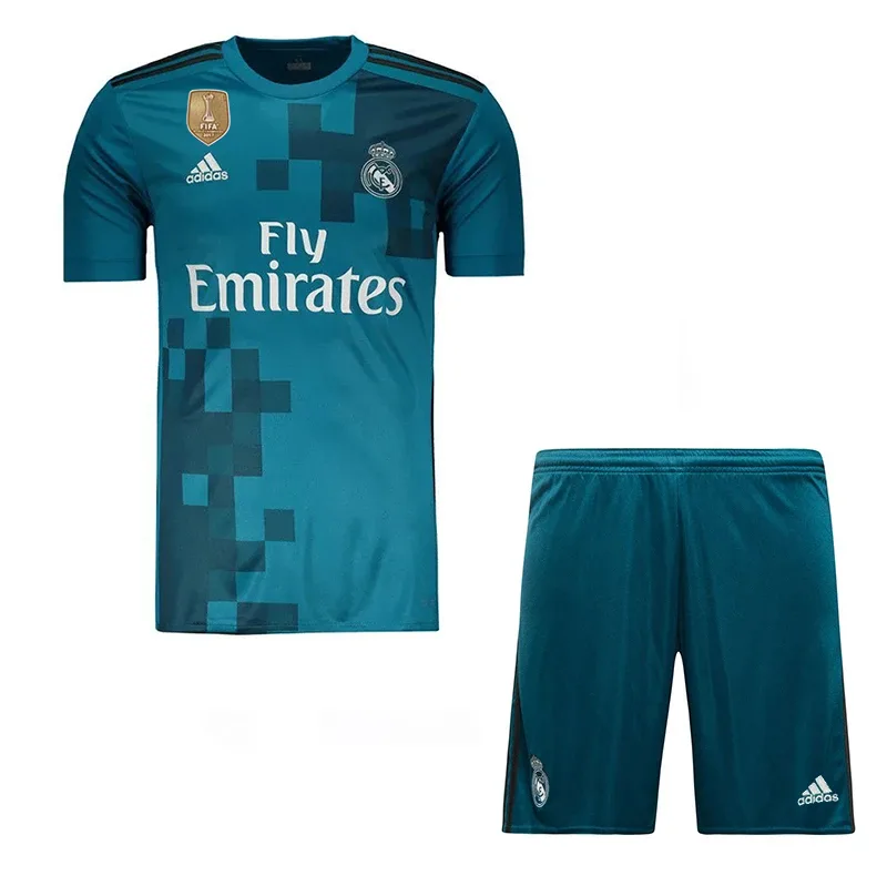 ست تیشرت و شلوارک ورزشی پسرانه مدل رئال مادرید کد Away 2018