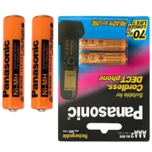 باتری نیم قلمی قابل شارژ پاناسونیک مدل 650mAh-AAA بسته ۲ عددی