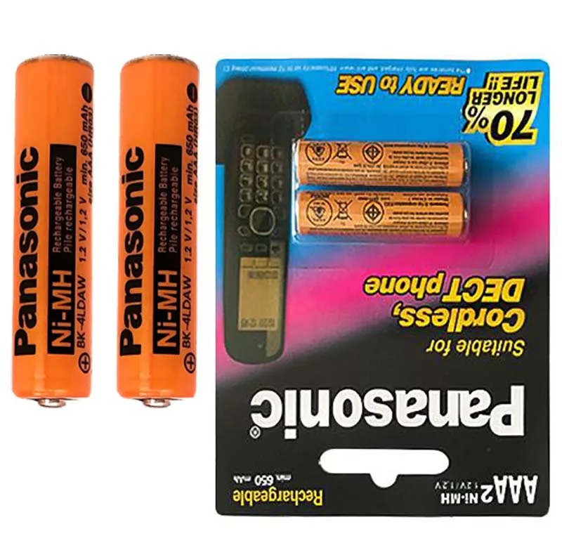 باتری نیم قلمی قابل شارژ پاناسونیک مدل 650mAh-AAA بسته ۲ عددی