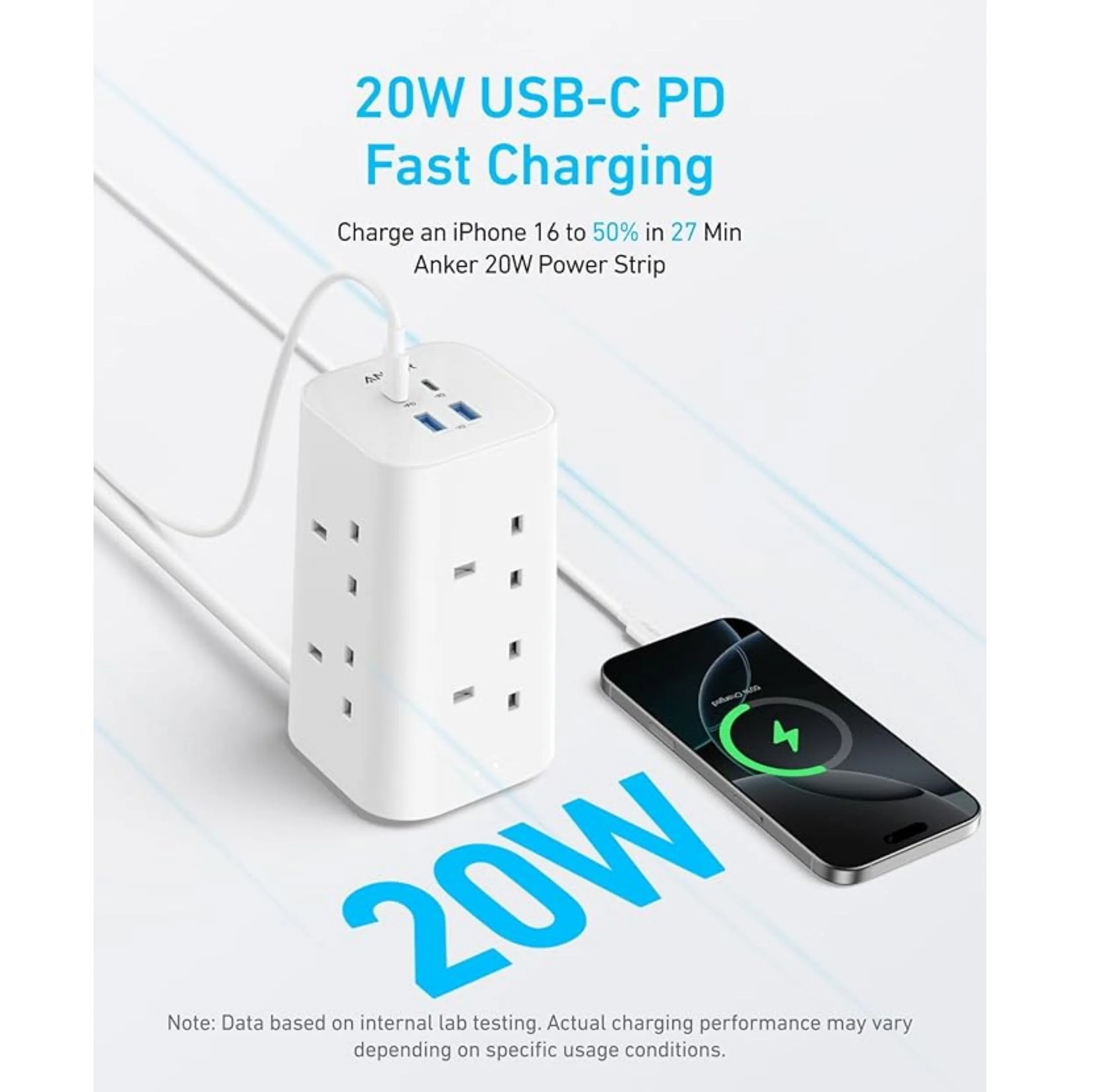 شارژر رومیزی 20 وات 12 پورت انکر مدل A9185